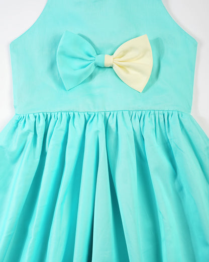 Girls Little Elsa Back Bow Dress