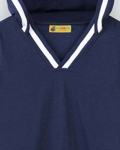 Girls Navy Star Sweat Dress