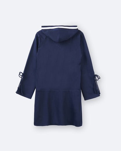 Girls Navy Star Sweat Dress