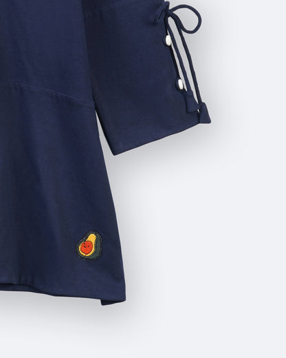 Girls Navy Star Sweat Dress
