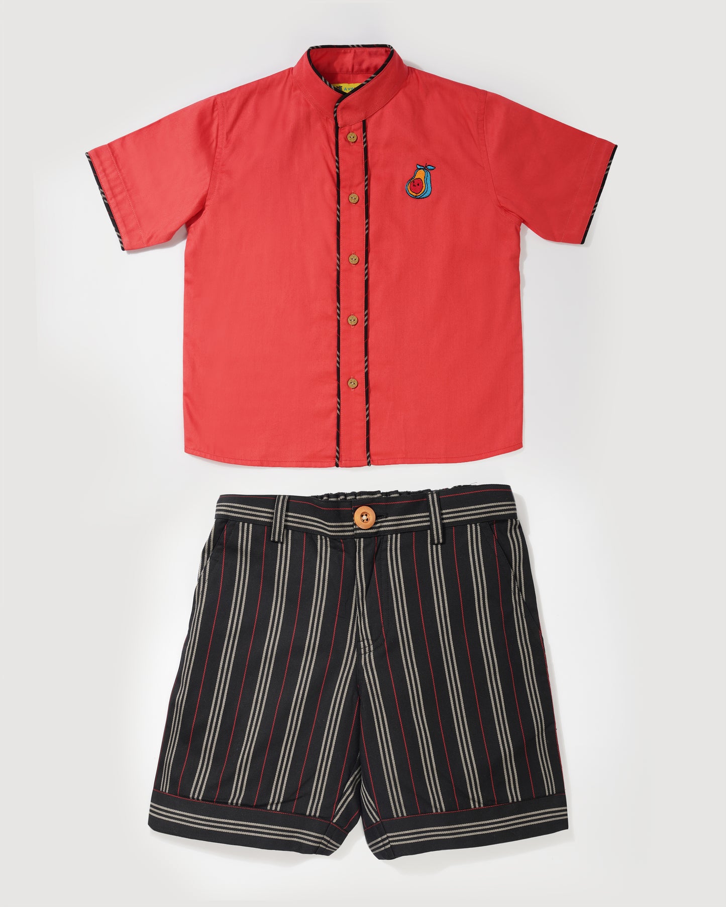 Boys Red notice striped co-ord set