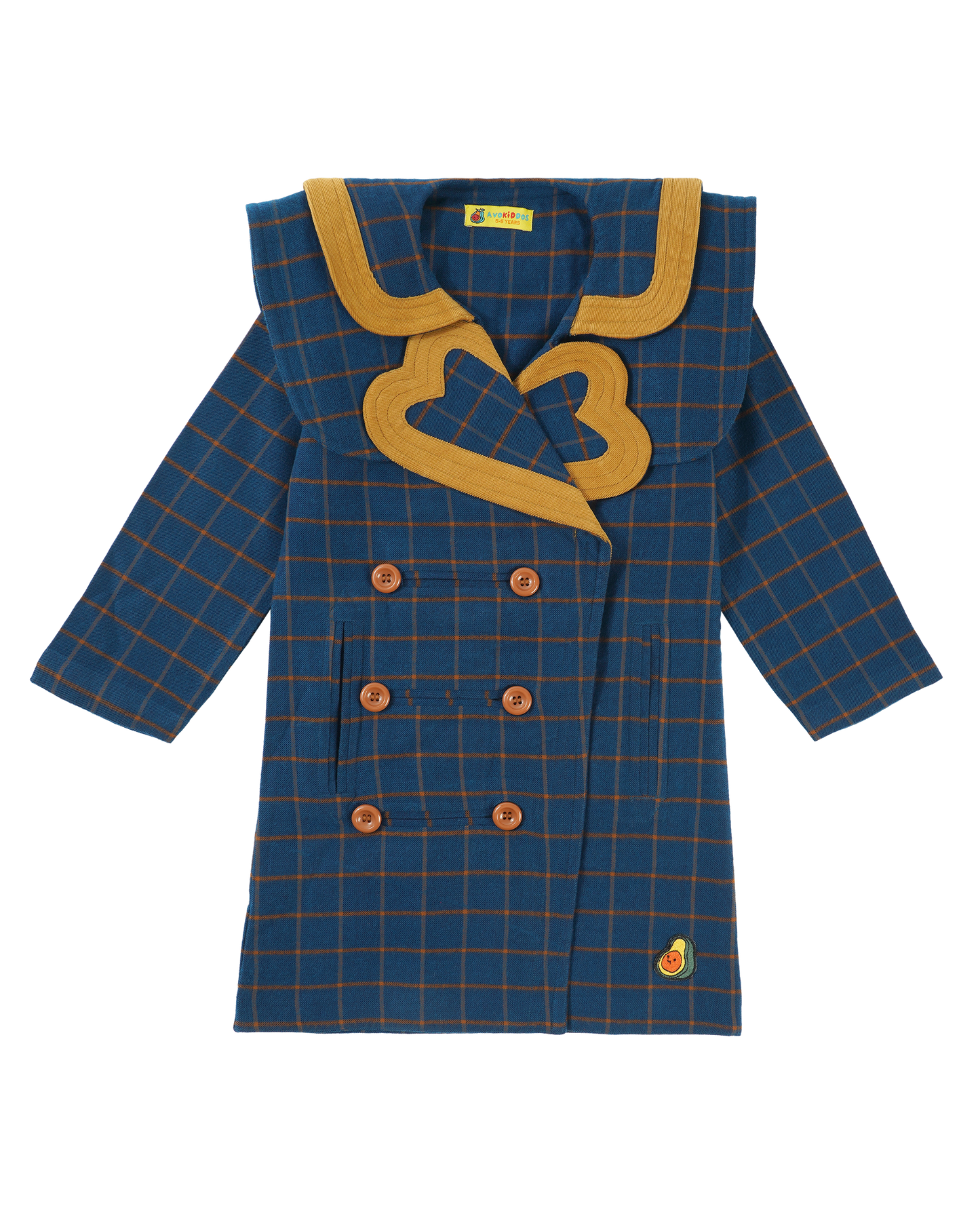 Girls Heart Collar Trench