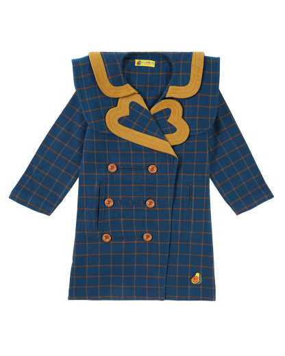 Girls Heart Collar Trench