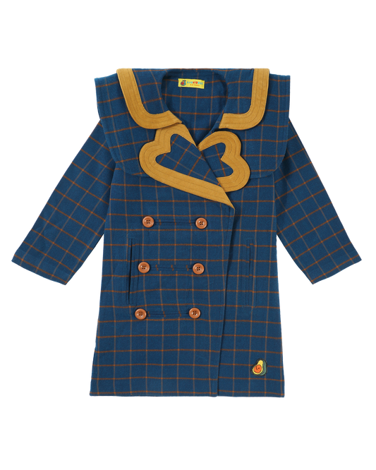 Girls Heart Collar Trench