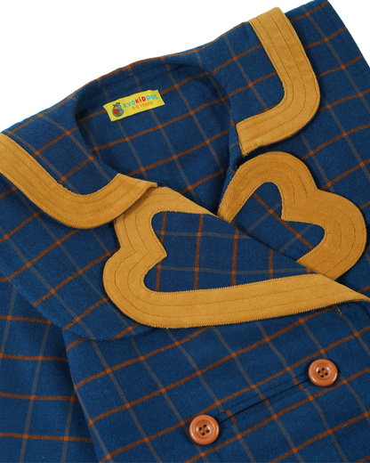 Girls Heart Collar Trench