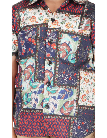 Boys Abstract Print Casual Shirt