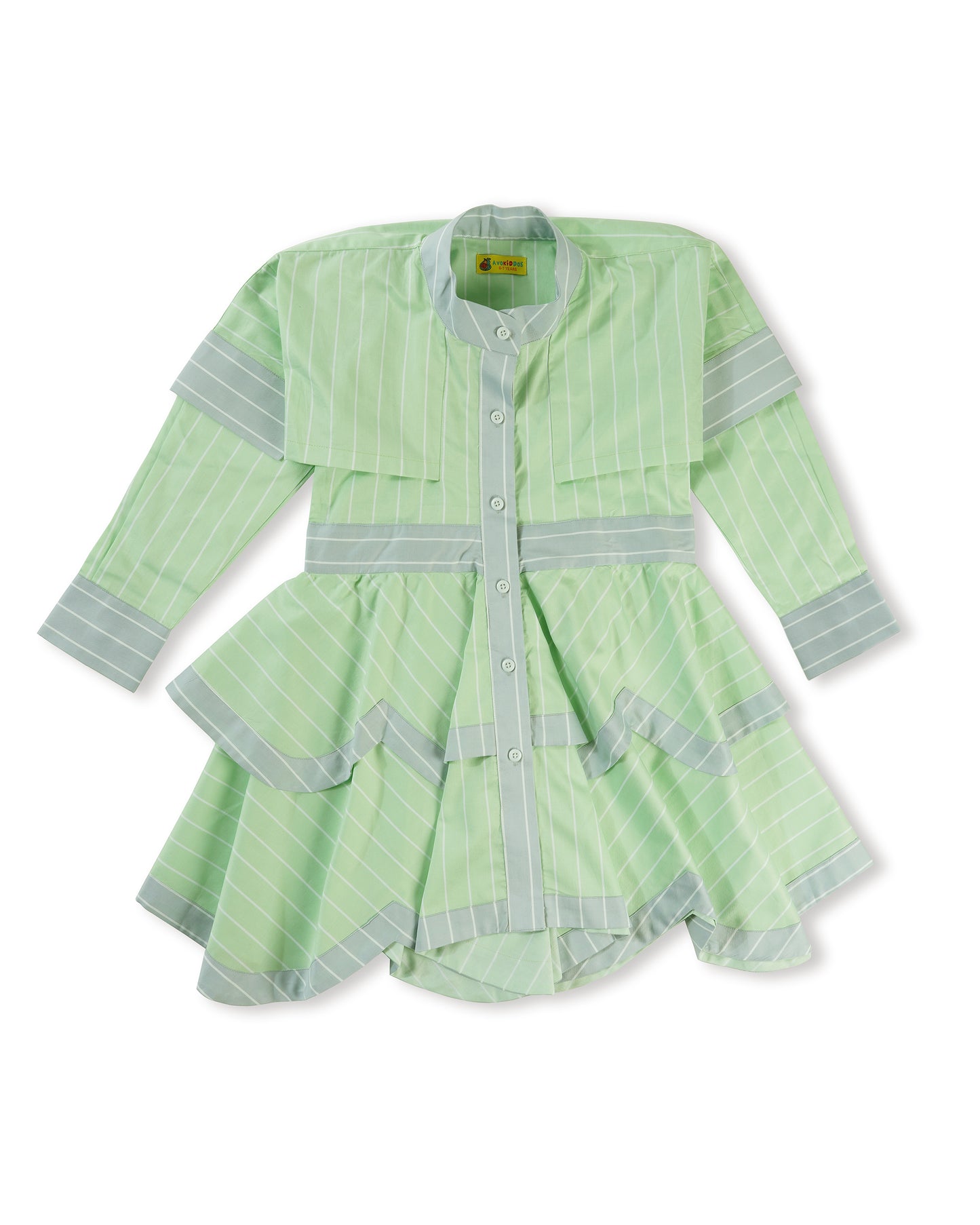 Girls Layered Stripe Tribe Dress