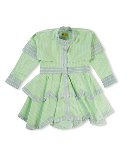 Girls Layered Stripe Tribe Dress