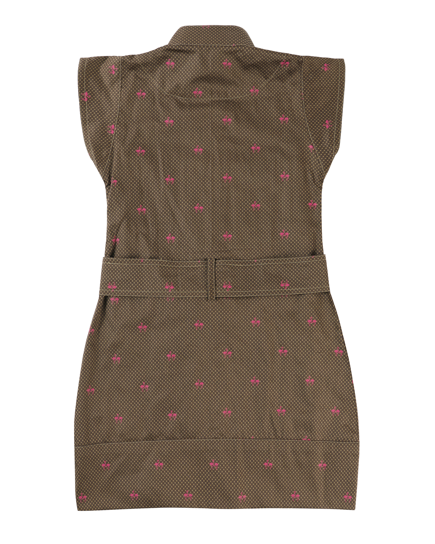 Girls Belted Pockets Dress