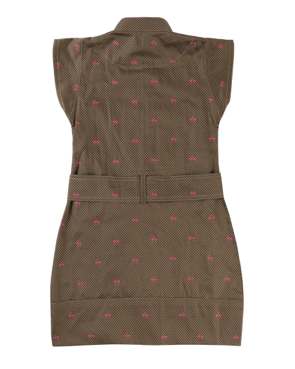 Girls Belted Pockets Dress