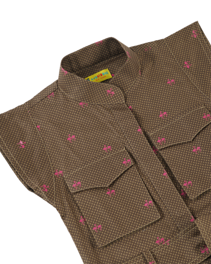 Girls Belted Pockets Dress