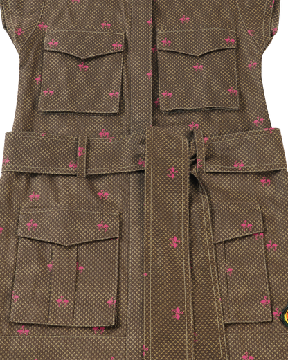 Girls Belted Pockets Dress