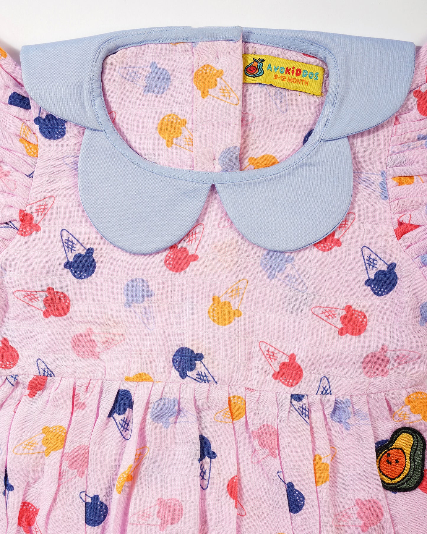 Baby Girl Cloud Collar Romper
