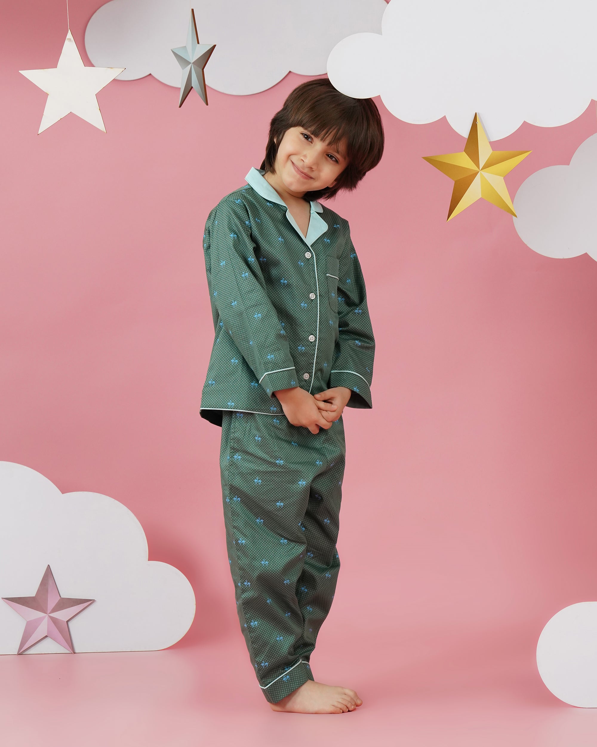 Unisex Marine collar lounge set