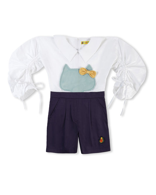 Girls Hello Kitty Big Sleeved Capri-Style Playsuit