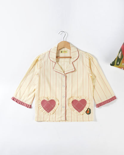 Avokiddos Girls Heart Bottom Retro lounge set