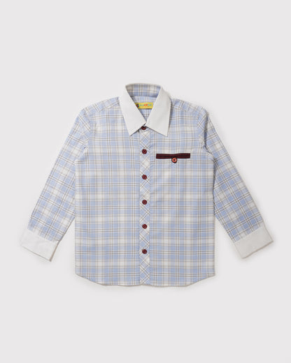 Boys Red Detailing Classy Shirt