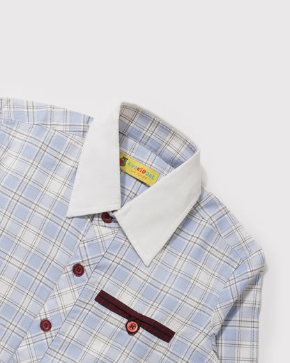 Boys Red Detailing Classy Shirt