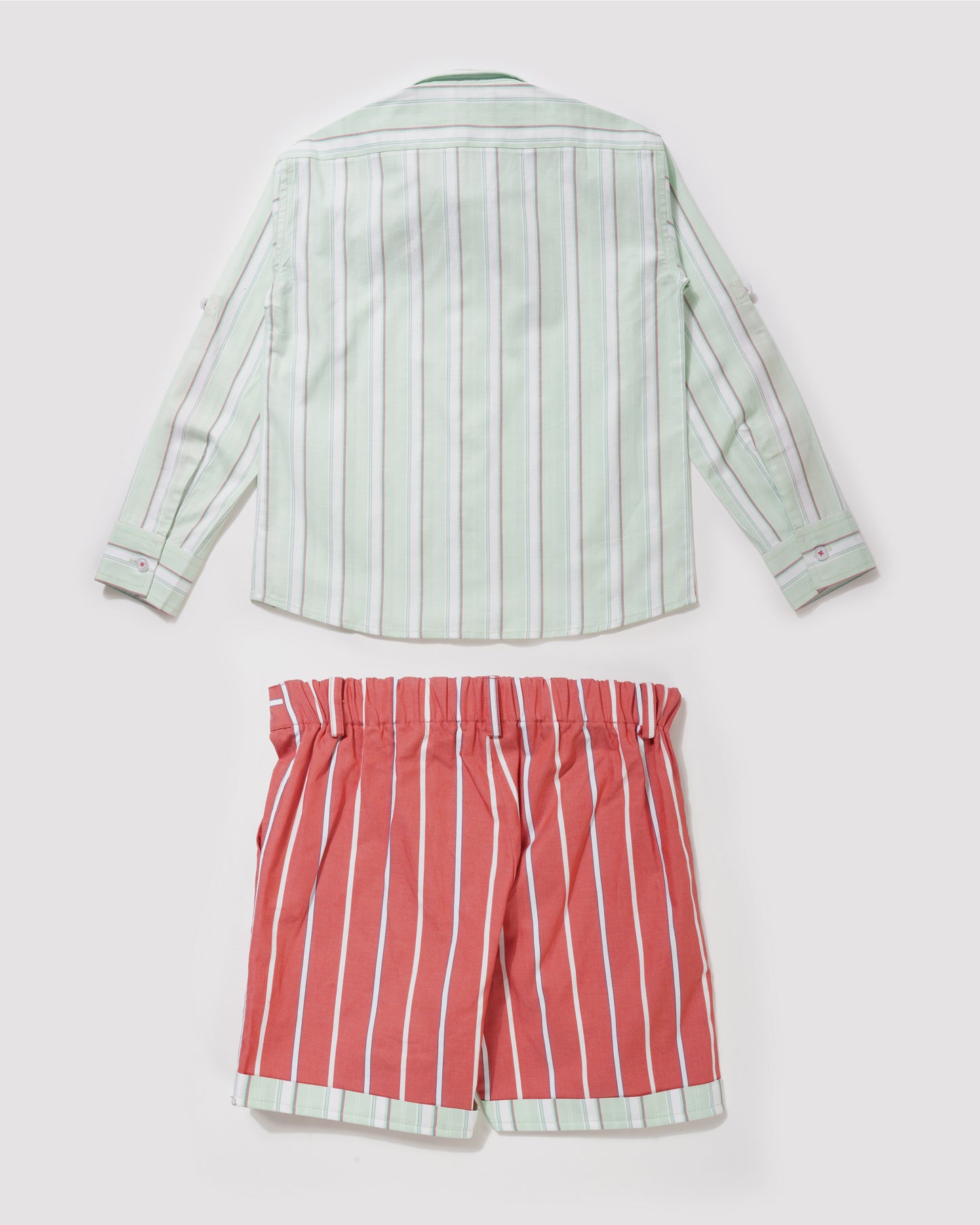 Boys Long Sleeve Shirt and Shorts Co-ord Set