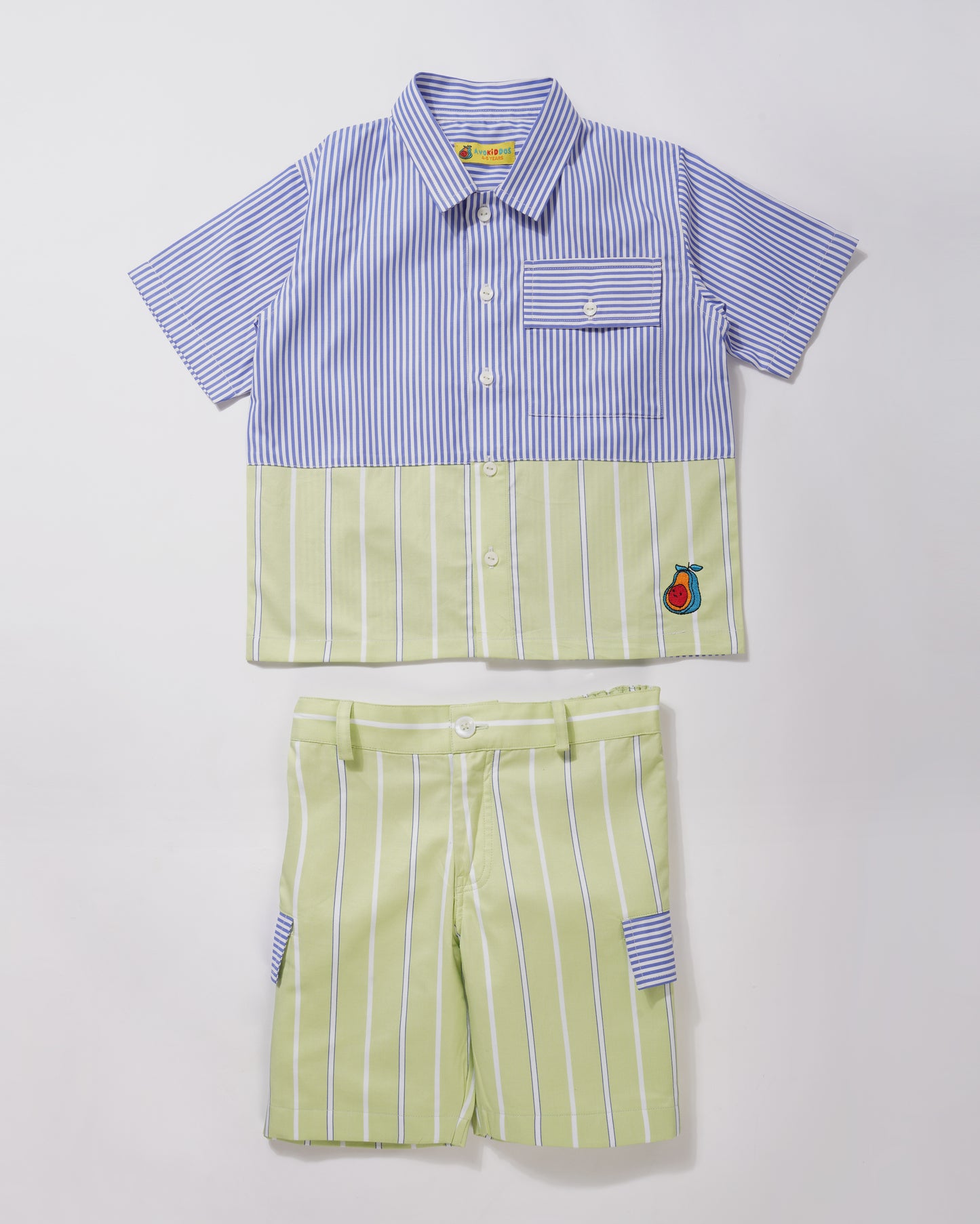 Boys Contrast Stripes Relaxed Fit Co-ord set