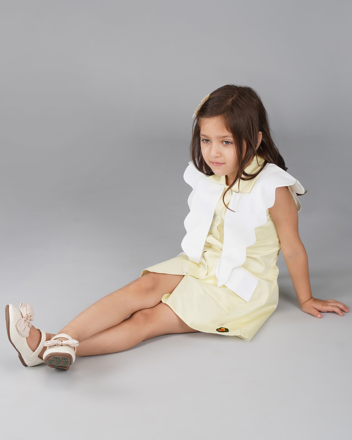 Girls Duckling Scallop Collar Relaxed Fit Dress