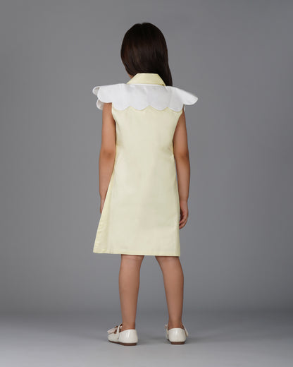 Girls Duckling Scallop Collar Relaxed Fit Dress