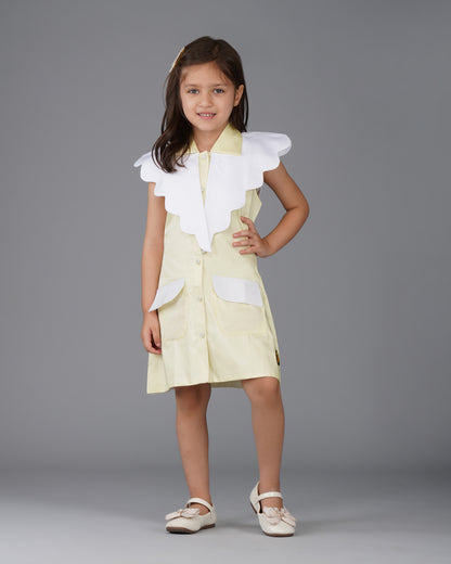 Girls Duckling Scallop Collar Relaxed Fit Dress