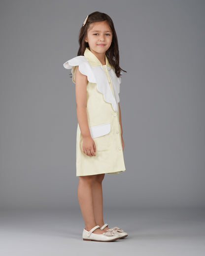 Girls Duckling Scallop Collar Relaxed Fit Dress