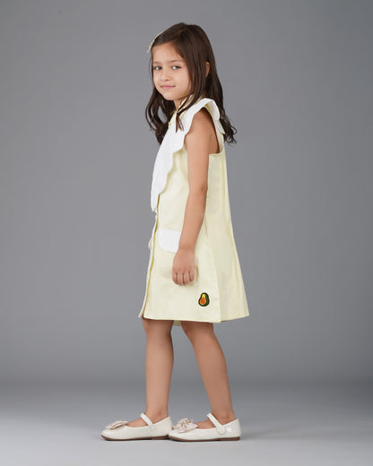 Girls Duckling Scallop Collar Relaxed Fit Dress