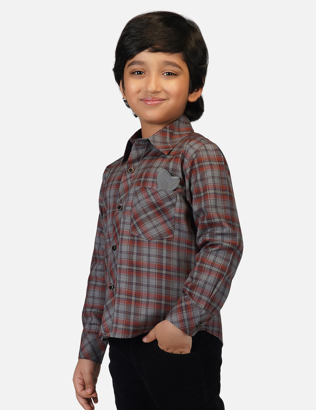 Corduroy heart Pocket Shirt
