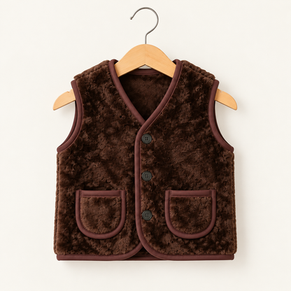 Unisex Furry Ted Gilet Set