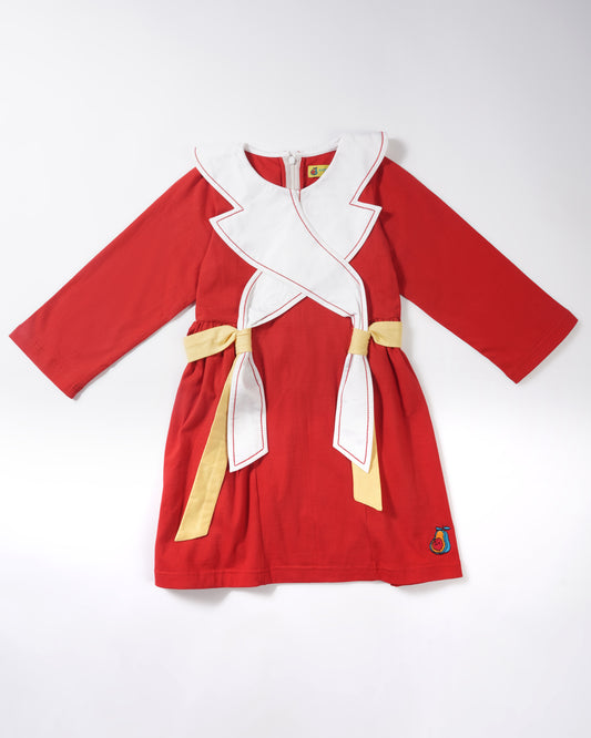 Girls Belted Knot Dress