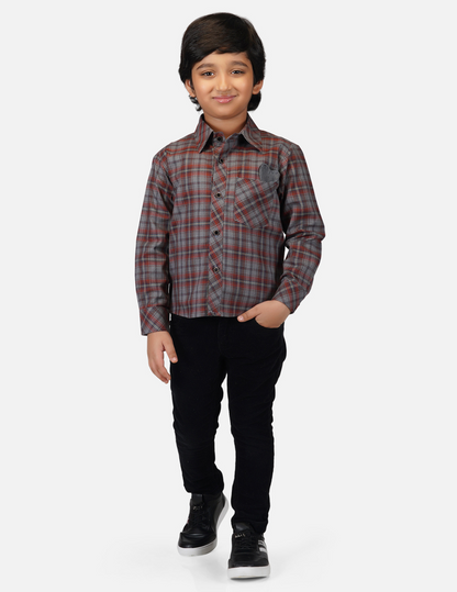 Corduroy heart Pocket Shirt