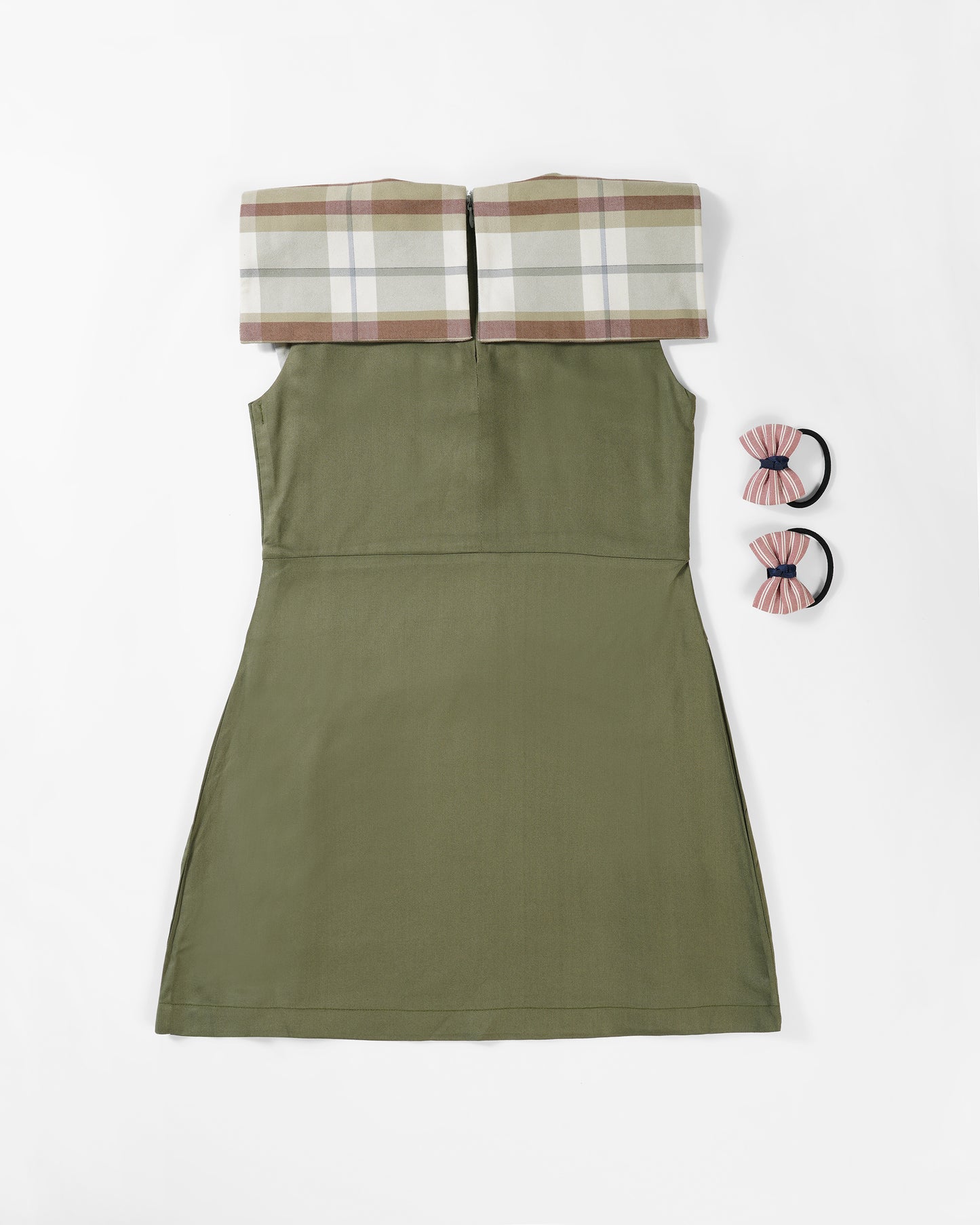 Girls Martha Monkey Contrast Collar Dress