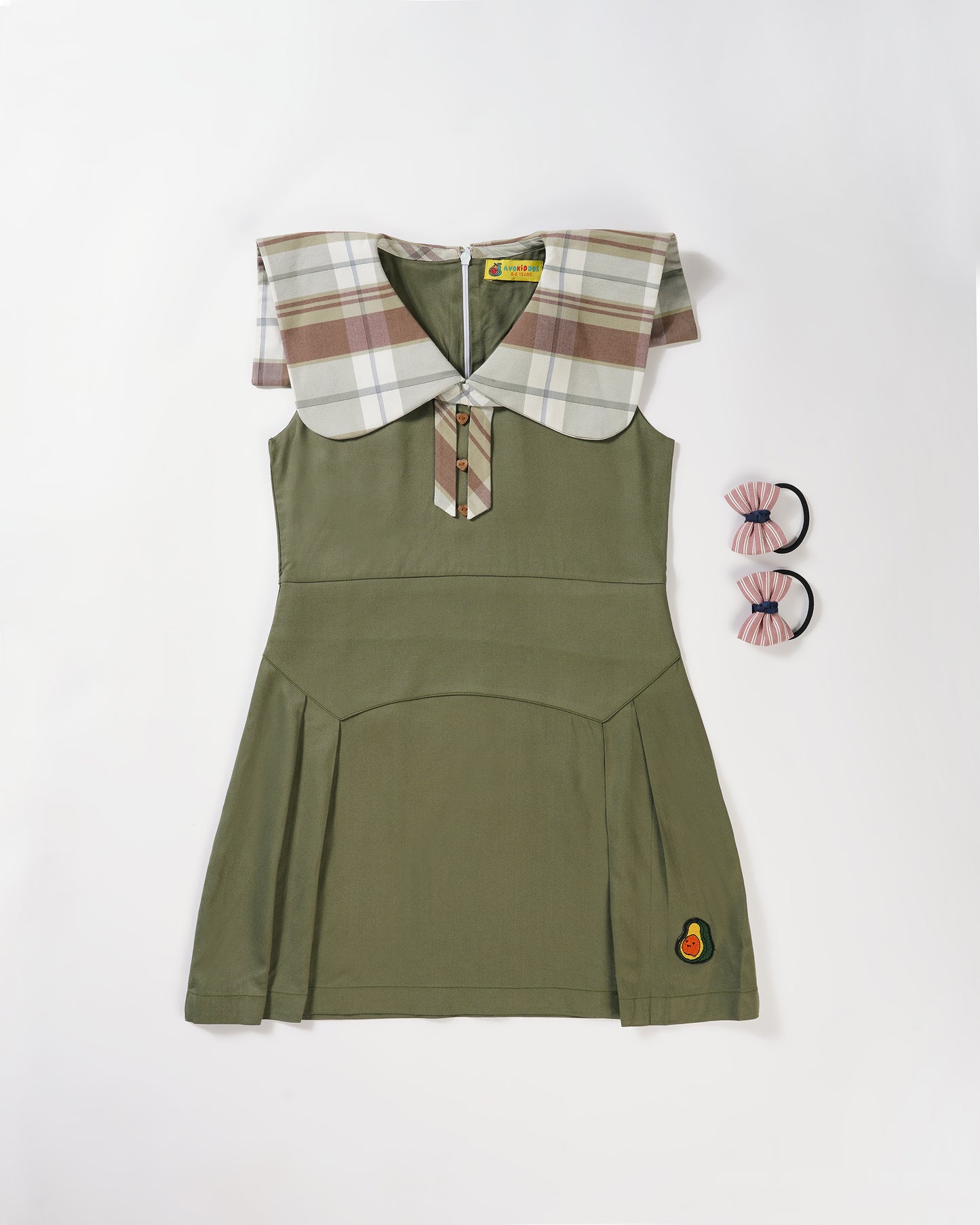 Girls Martha Monkey Contrast Collar Dress