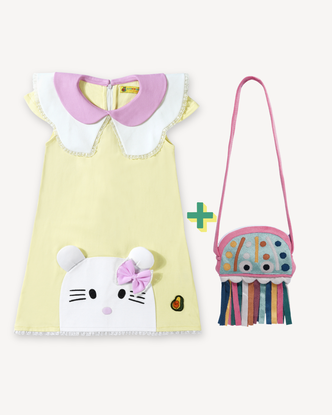 Sweet Kitten Relaxed Skater Dress x Octo Pop Combo