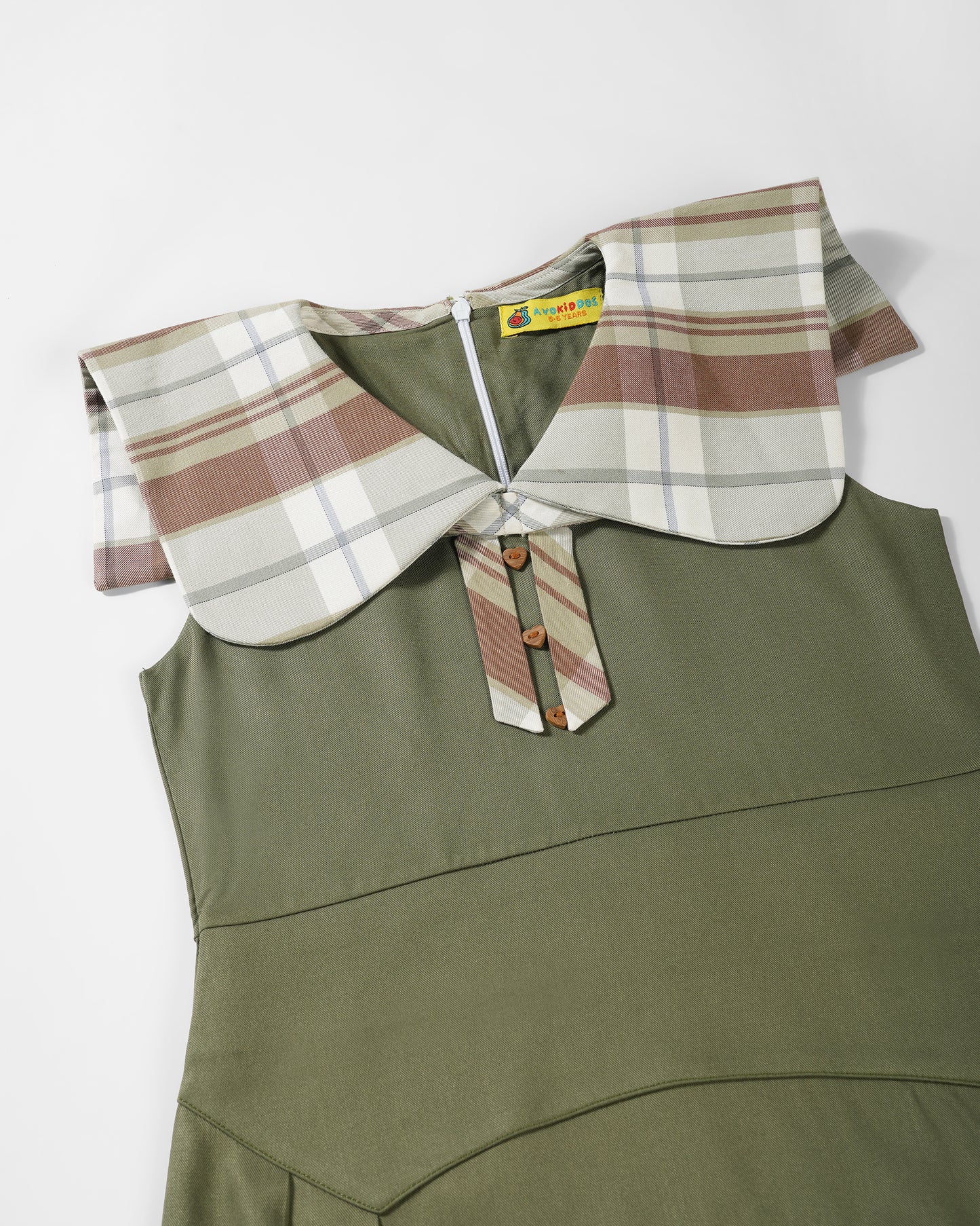 Girls Martha Monkey Contrast Collar Dress