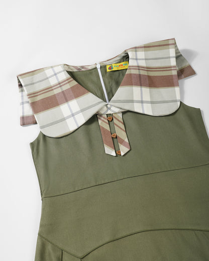 Girls Martha Monkey Contrast Collar Dress