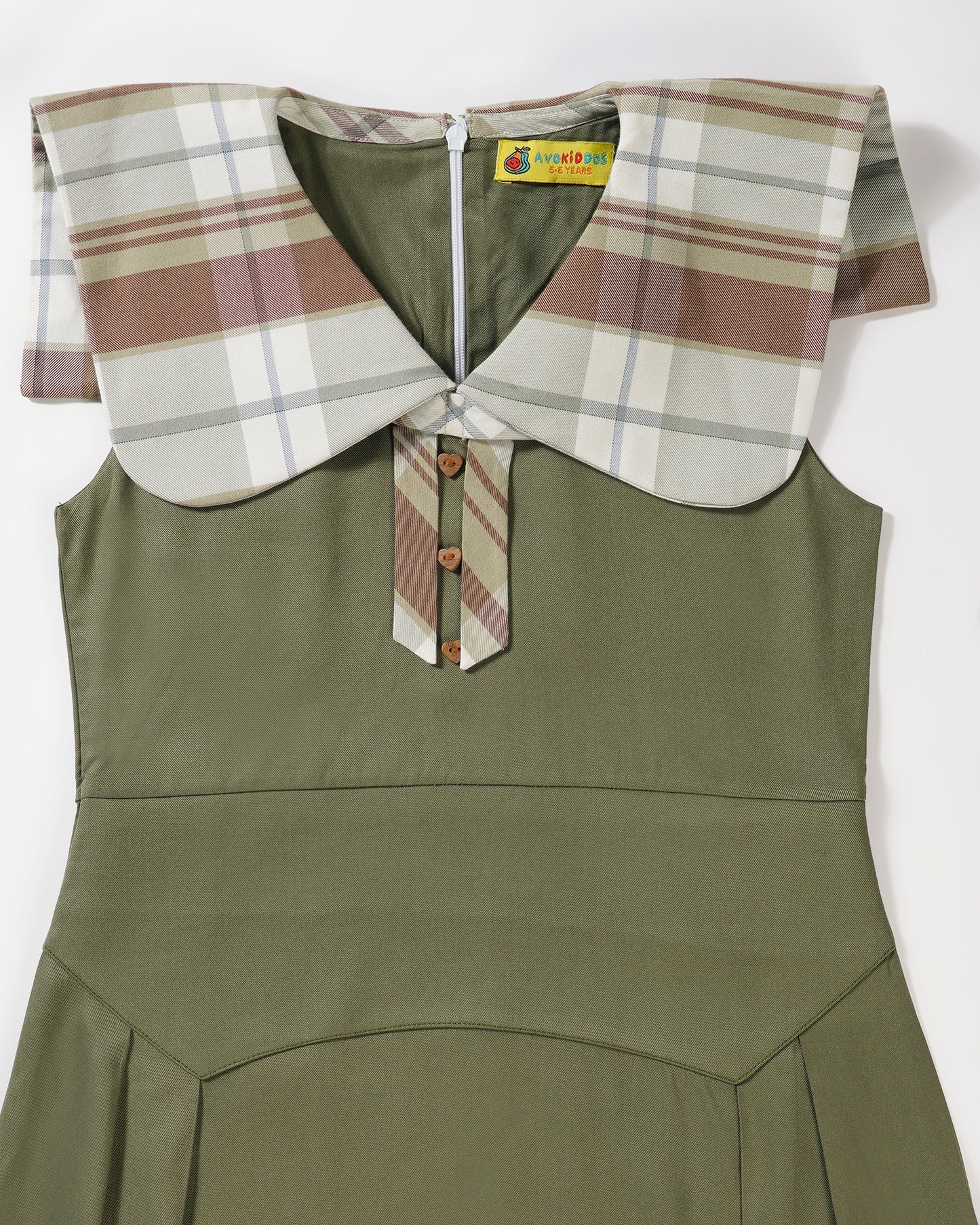 Girls Martha Monkey Contrast Collar Dress