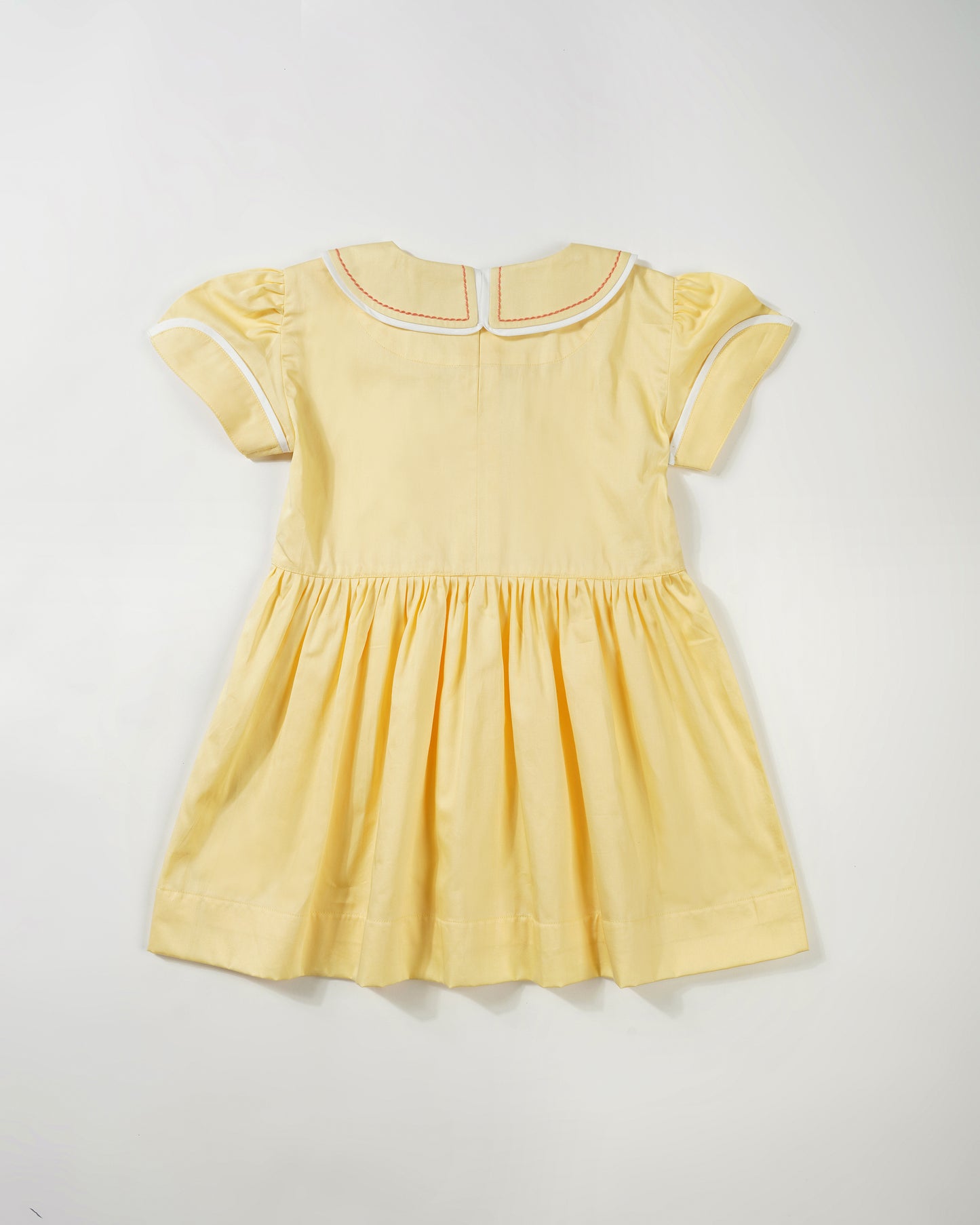 Girls cute yellow fit and flare dress