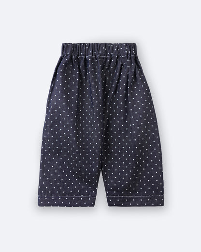 Girls Dotted Denim Pants