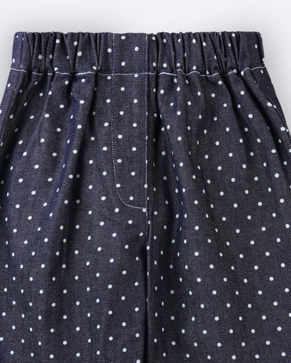 Girls Dotted Denim Pants