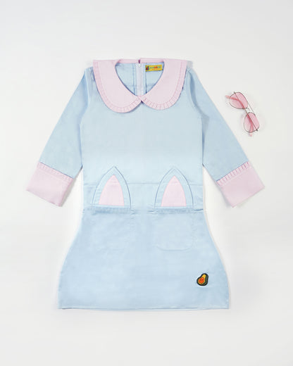 Girls Kitty Ear Pocket Dress