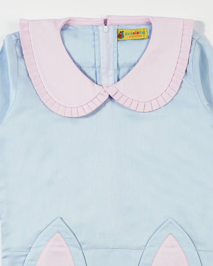 Girls Kitty Ear Pocket Dress