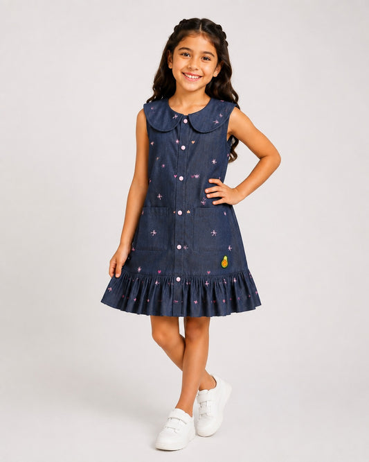Bows & Hugs Denim Dress