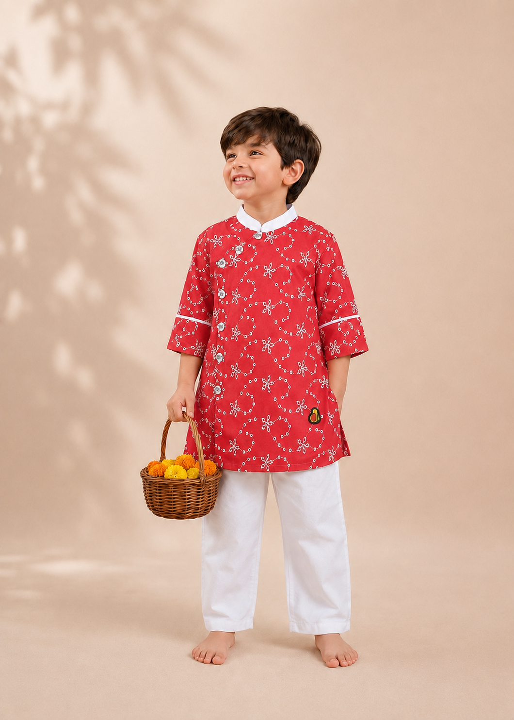 Crimson Cuddles Kurta Set