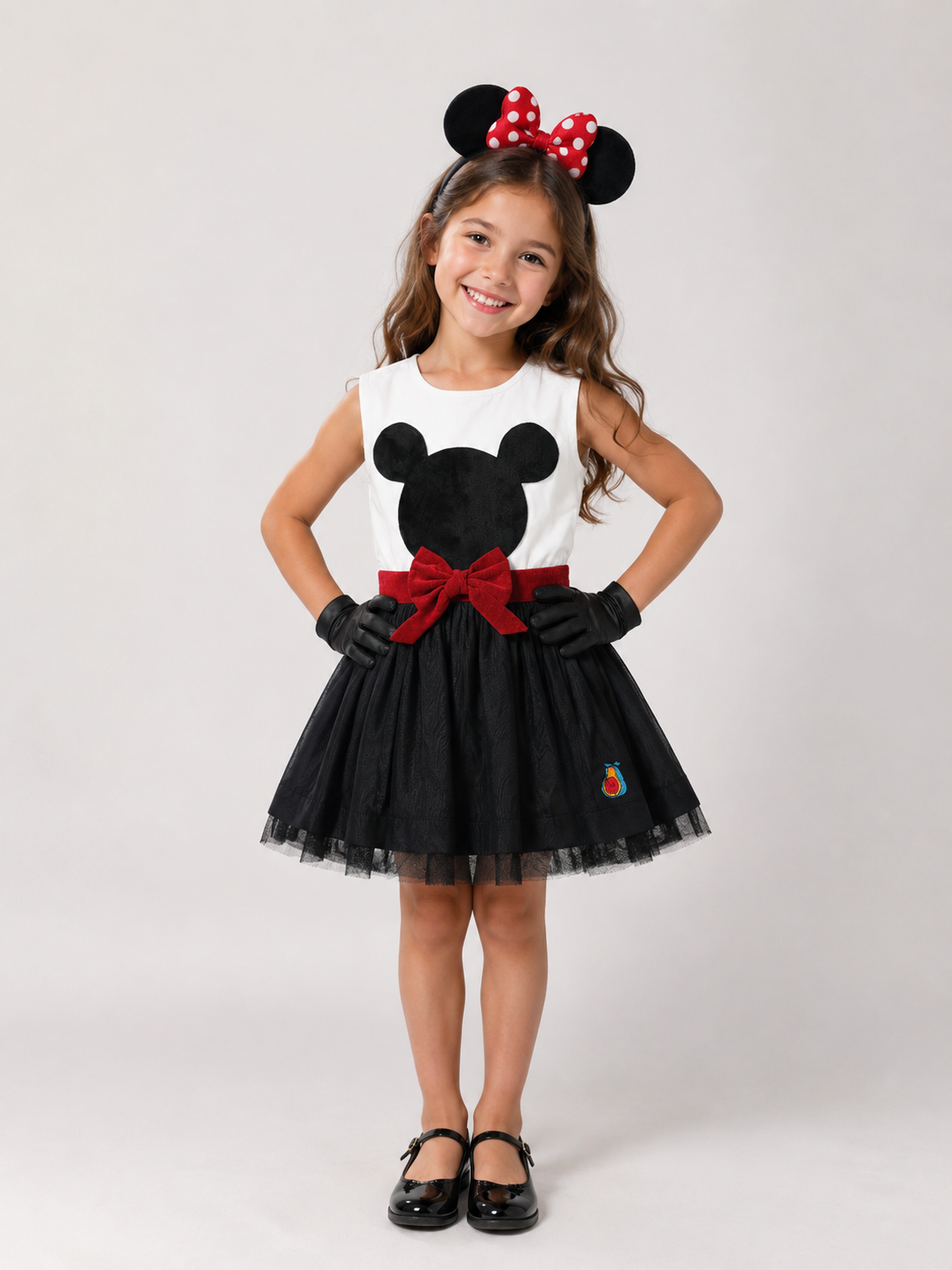 Girls Minnie Mouse Lace Dress