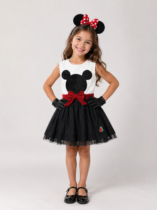 Girls Minnie Mouse Lace Dress
