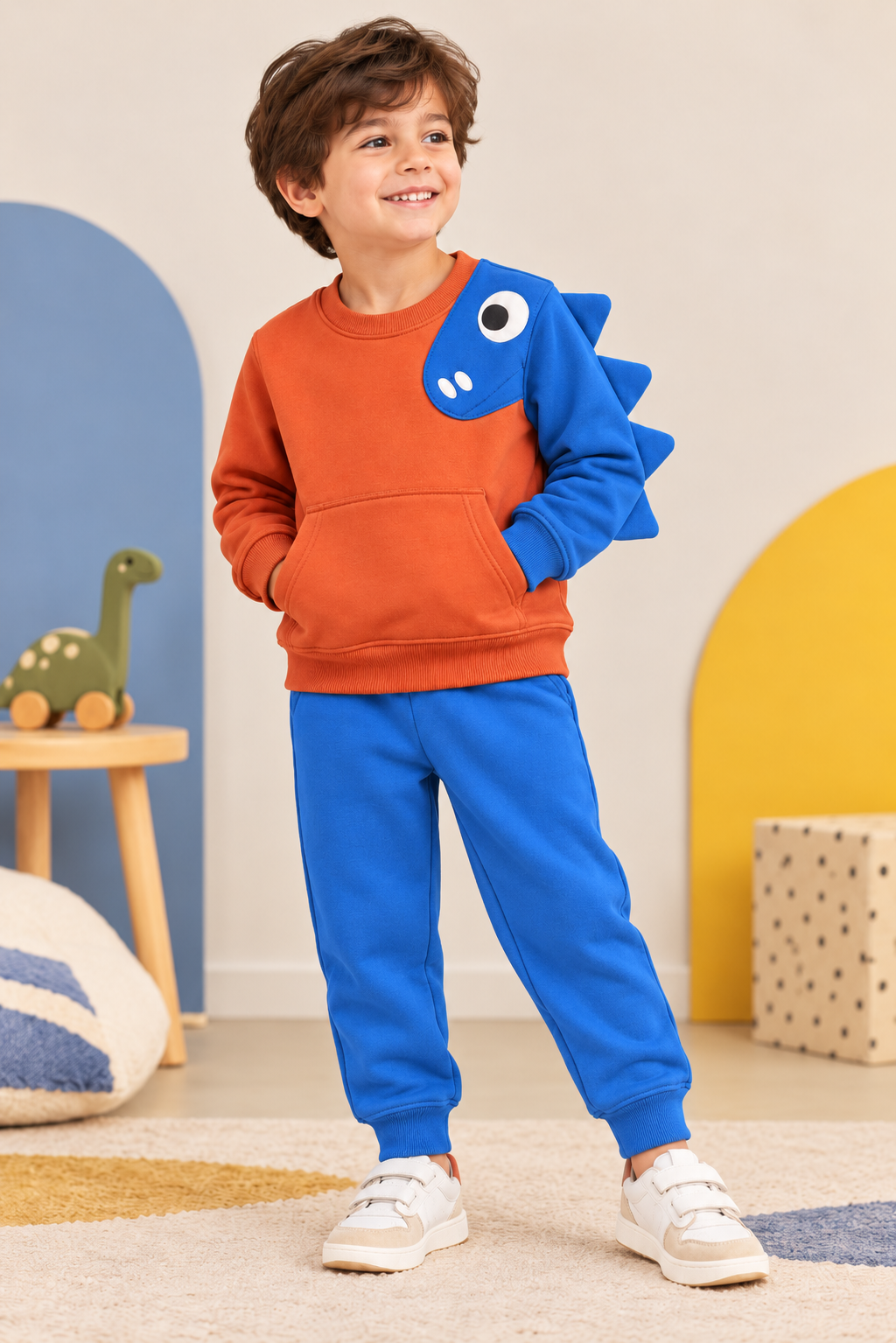Unisex Colorblocked T-Rex Sweatshirt
