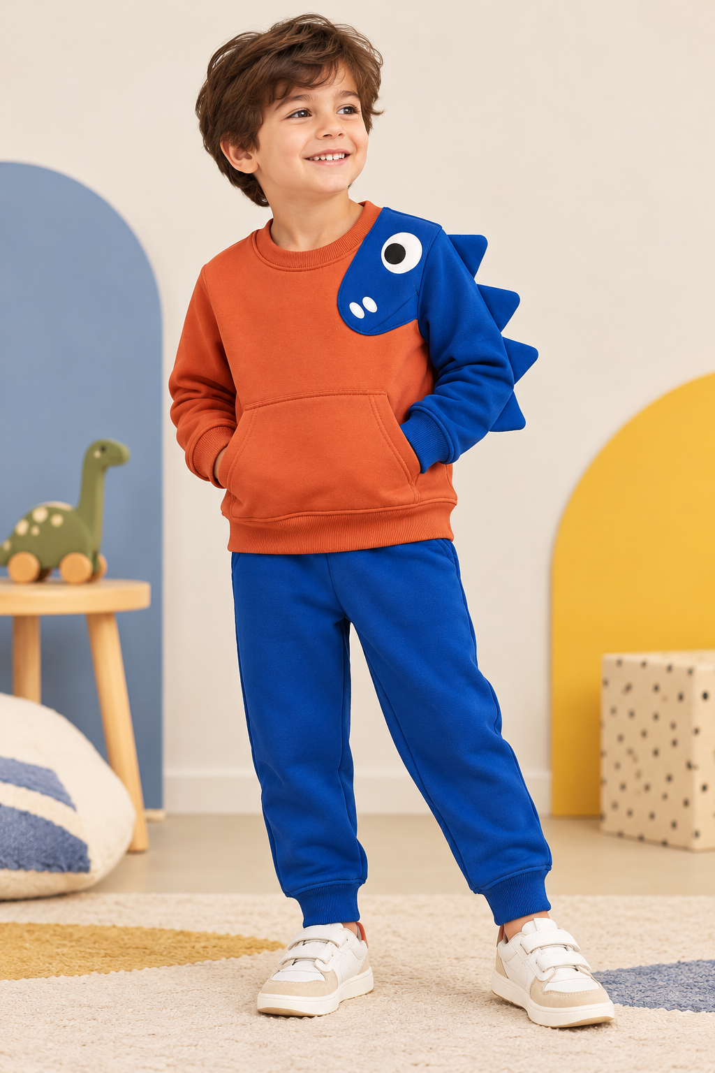 Unisex Colorblocked T-Rex Sweatshirt